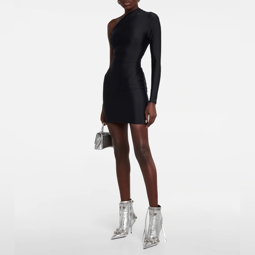 NWOB Balenciaga Le Cagole 90mm Metallic Silver Ankle Boots Size 36.5 IT 6.5 US - Picture 4 of 16